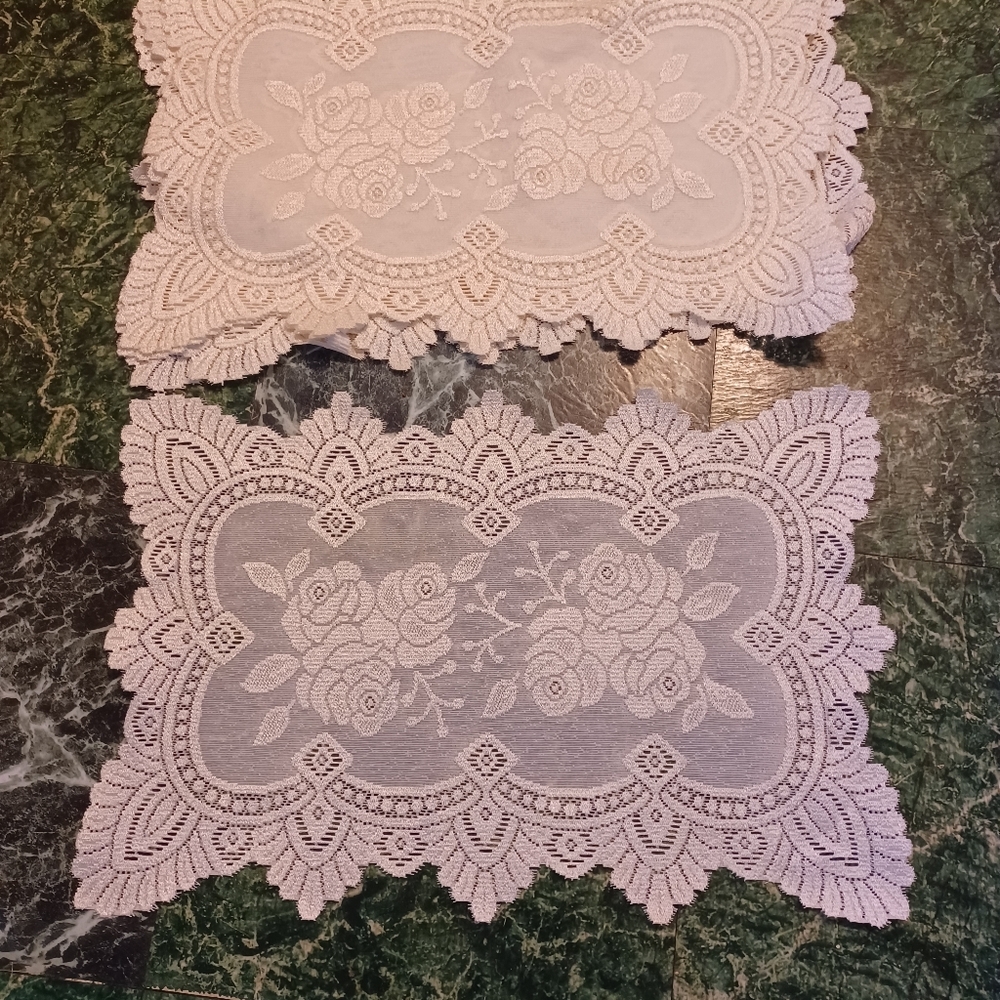Placemats lace set of 4, table Linens lace